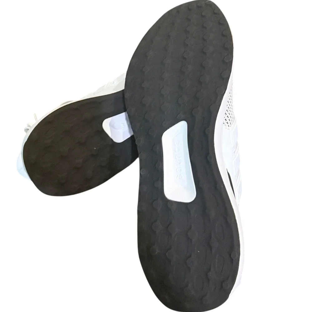 adidas UBOUNCE DNA Running Shoes Men Size 14 White Black New IH7549